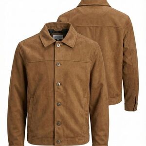 Jack & Jones Men's Tan Suede Jacket